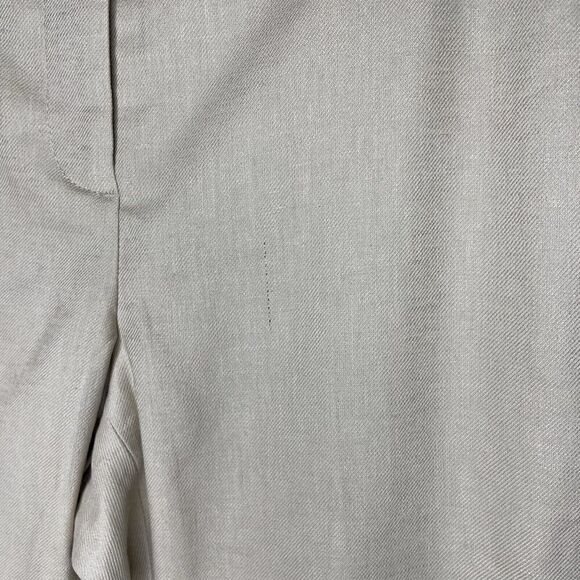 J.CREW Kallie Pants Women 4 Beige Linen Blend Straight Leg NEW Stretch BY761 - Picture 5 of 14